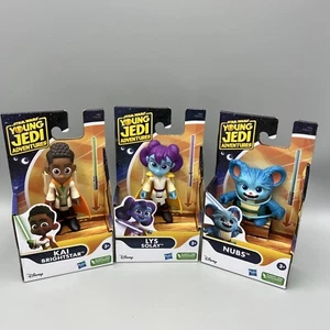 ¡Lote de 3! Figura Star Wars Young Jedi Adventures Nubs, Lys Solay, Kai Brightstar - Imagen 1 de 11