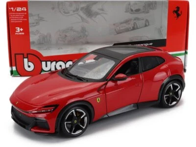 MODELLINO AUTO STATICO BURAGO FERRARI  PUROSANGUE SUV 2022  ROSSO SCALA 1/24 - Immagine 1 di 4