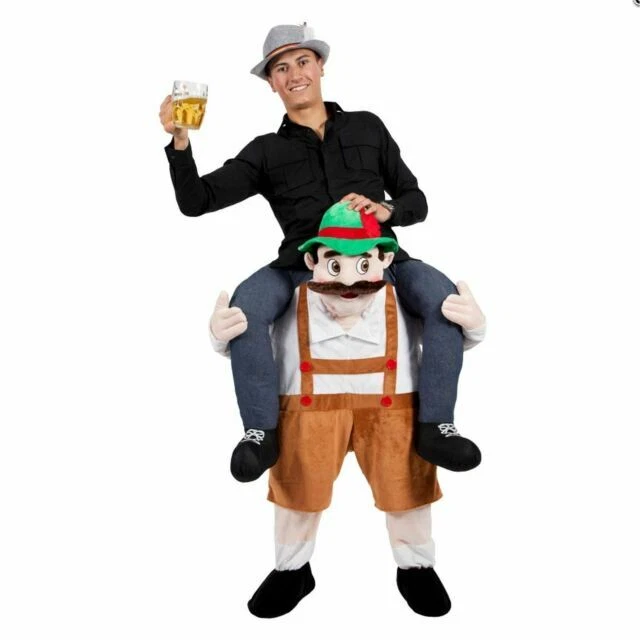 Adult Carry Me Bavarian Beer Guy Ride On Oktoberfest Costume Piggy Back - Image 1 of 1