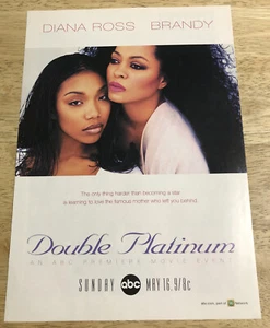 Anuncio de película de televisión 1999 doble platino - Diana Ross, brandy - anuncio impreso de revista de colección - Imagen 1 de 1