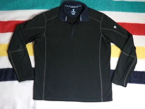 Chaqueta polar Kuhl Revel Kashmira verde oliva 1/4 cremallera logotipo exterior senderismo para hombre L - Imagen 1 de 7