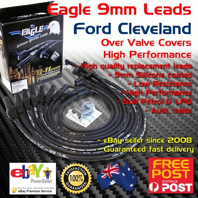 Eagle 9mm Ignition Spark Plug Leads 8cyl Fits FORD CLEVELAND 302 351 Black - Image 1 of 4