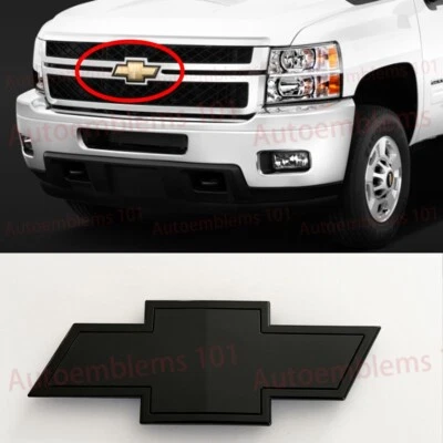 2011-2014 Silverado 2500HD 3500HD Front Bowtie Emblem Blackout OEM PT 22829420 - Image 1 of 4