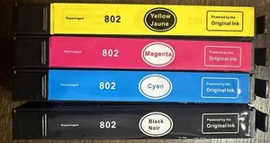 4 Pk  802 Ink Cartridges, Replacement For Epson WF-4720/4730/4734/4740 EC-4040 - Picture 1 of 2