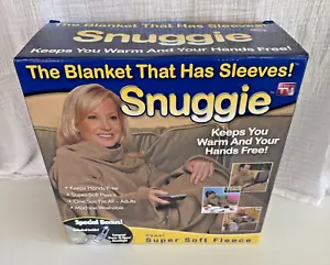Snuggie The Blanket That Has Sleeves Camel Super Soft Fleece Adult One Size - Picture 1 of 18