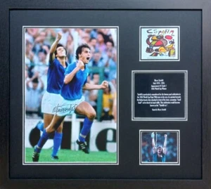 FRAMED MARCO TARDELLI SIGNED ITALY 1982 FIFA WORLD CUP FOOTBALL PHOTO COA PROOF - Picture 1 of 3