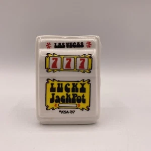1987 Las Vegas Slot Machine Ceramic Toothpick Holder - Picture 1 of 8