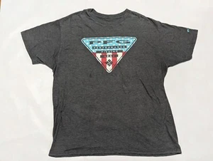 Columbia Shirt Men's Extra Large (XL) Grey PFG Short Sleeve Graphic Tee Flag - Picture 1 of 11