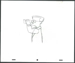 The Simpsons Smithers Fernglas Original Produktionszeichnung OPD Animation UF - Bild 1 von 1