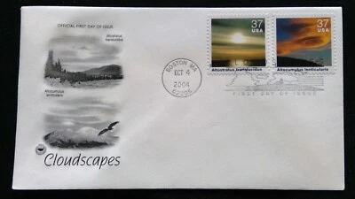 Scott 3878G J FDC Altostratus Translucidus Altocumulus Lenticularis Cloudscapes - Image 1 of 3