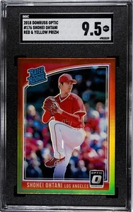 2018 Donruss Optic Red Yellow Prizm #176 Shohei Ohtani Angels RC Rookie SGC 9.5 - Picture 1 of 2