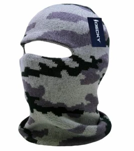 Urban Grey Black Camo Camouflage 1 Hole Knit Balaclava Face Mask Hunt Free Ship - Picture 1 of 1
