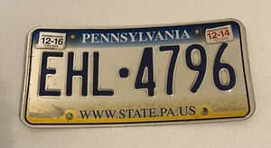 Pennsylvania Original Nummernschild WWW.STATE.PA.US PLATE # EHL-4796 - Bild 1 von 2