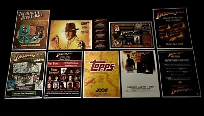 Indiana Jones™ TOPPS TRILOGY PROMO PANEL SELL SHEET Masterpieces Heritage Movie - Image 1 of 4