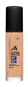 5x Manhattan Foundation Lasting Perfection 25H SPF 20 Rose Vanilla 55 30ml - Bild 1 von 3