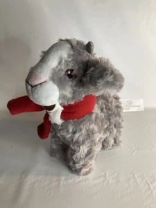 Gemmy Holiday Dancing Singing Screaming Christmas Goat Animated Rare Grey - Bild 1 von 3