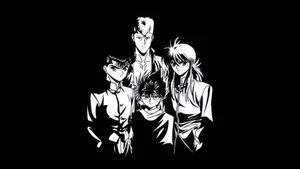 Anime yu hakusho monochrome boys simple Playmat Gaming Mat Desk - Picture 1 of 1