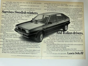 Original 1981 Lancia Delta 1500 Magazine Poster Advert Frame Ready Garage Retro - Picture 1 of 3