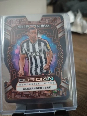 2023-24 Panini Obsidian - Supernova Alexander Isak #8 Electric Etch Orange /99 - Image 1 of 2