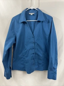 Coldwater Creek Womens Sz 18 Blue Formal Blouse Shirt Top Western Mature - Picture 1 of 3