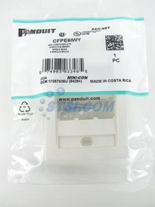 Panduit CFPE6IWY 6-Port Mini-Com Faceplate, Executive Series, Off-White ~STSI - Picture 1 of 2