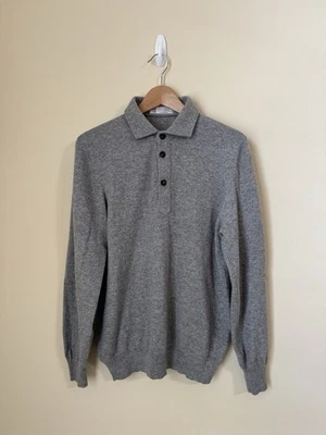 Polo Brunello Cucinelli 100 % cachemir tejido gris 50 Foto 1 de 4