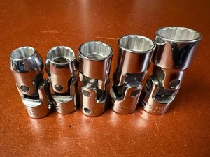 Proto Professional SAE Universal Swivel Socket Set of 5  3/8" Drive 3/8 to 5/8 - Picture 1 of 5