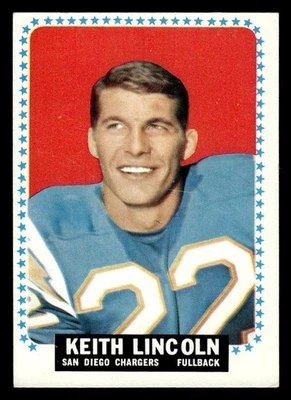 1964 TOPPS KEITH LINCOLN 164 VG-EX FOOTBALL SAN DIEGO CHARGERS - Image 1 of 2