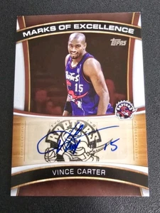 2025-26 Topps Basketball ME-VC VINCE CARTER Marks Of Excellence Autograph Card  - Picture 1 of 2