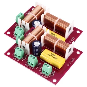 1X(2 Piezas 200W 3 VíAs Altavoz de Audio Crossover Agudos + Medios + Graves2557 - Imagen 1 de 10