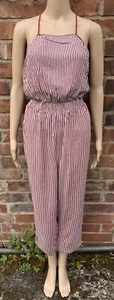 Cooperative Urban Outfitters Backless Striped Jumpsuit Ladies Sz M - Picture 1 of 10