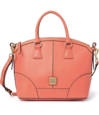 Dooney & Bourke Domed Leather Satchel Brand New 100% Authentic - Coral - $368 - Image 1 of 4