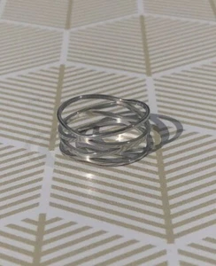Stainless steel beautiful woman ring, vintage jewerly - Zdjęcie 1 z 3