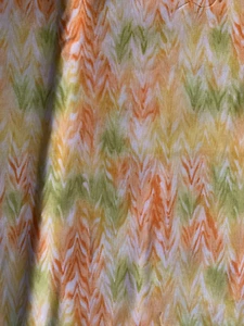 Chevron Scrap 9"x 21”, Cotton Fabric, Fat eighths, yellow, orange, green - Picture 1 of 1