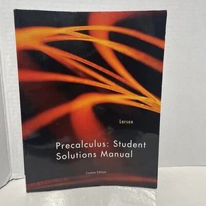 PRECALCULUS-Student Solutions Manual, Brand New,Crease On Back Cover - Imagen 1 de 4