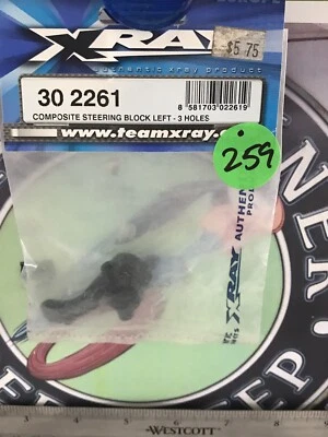XRAY 30 2261 T1 Composite Steering Block Left – 3 Holes Orignal NewOldStock - Image 1 of 3