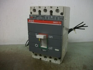 ABB SACE S3 S3N CIRCUIT BREAKER 100AMP 600VOLT 3POLE SHUNT AUX - Picture 1 of 7