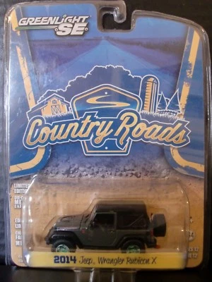 Jeep Wrangler Rubicon 2014 Greenlight Green Machine gris 1 de 112 1/64 fundido a presión Foto 1 de 4