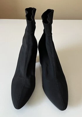 Botas calcetines elásticos negros al tobillo Simply Vera Wang caqui para mujer, talla 9 Foto 1 de 4