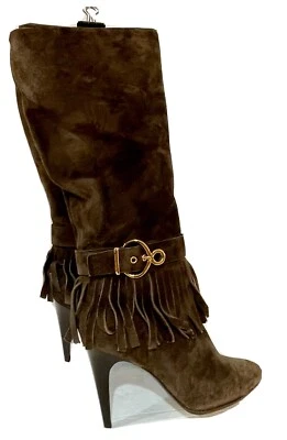 Louis Vuitton Women Suede High Heels Boots. New 7.5 - Image 1 of 4