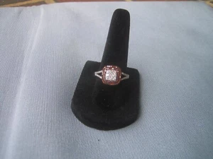 SWRP 925 Silber Ring mit rotem und weißem Edelstein Größe 7 - Bild 1 von 2