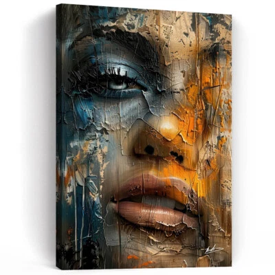 Abstrakter Leinwand Bilder Erotisches Frauenporträt Wandbilder XXL Kunst 5244A - Bild 1 von 4