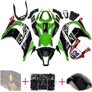 ABS Plastic Bodykit For Kawasaki ZX10R 2011-2014 2015 Green Black Red Fairings - Bild 1 von 7
