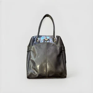 Olympic Nike Tote Bag Women's Heritage Vertical Coated Leather Gray NBC Y2K - Picture 1 of 12