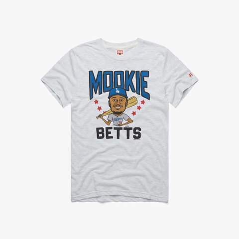Men’s Mookie Betts Homage Heatherd Gray Shirt Size Large Cover