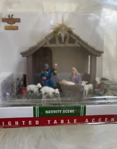 Lemax Light Up Nativity Scene In Box 2013 Table Accent Joseph Mary Jesus Manger - Picture 1 of 3