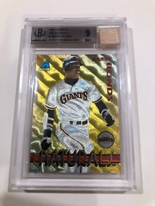Barry Bonds 1994 Pinnacle The Naturals Game Used Bat Baseball Card Beckett 9 M