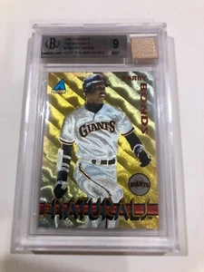 Barry Bonds 1994 Pinnacle The Naturals Game Used Bat Baseball Card Beckett 9 M - Picture 1 of 2