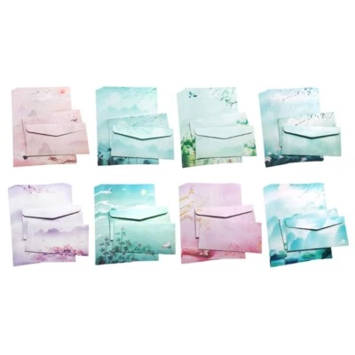Stationery Paper and Envelopes Set Color Both Side Letter Paper with Envelopes - Image 1 of 4