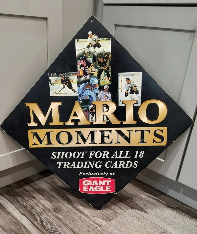 Raro 1993 Mario Lemieux Águia Gigante Exibição de Loja Original Pittsburgh Penguins  - Imagem 1 de 4